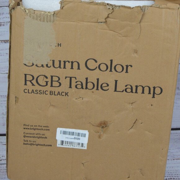 Brightech Saturn Color RGB Table Lamp Classic Black Modern NEW BOX DAMAGE - Picture 7 of 13